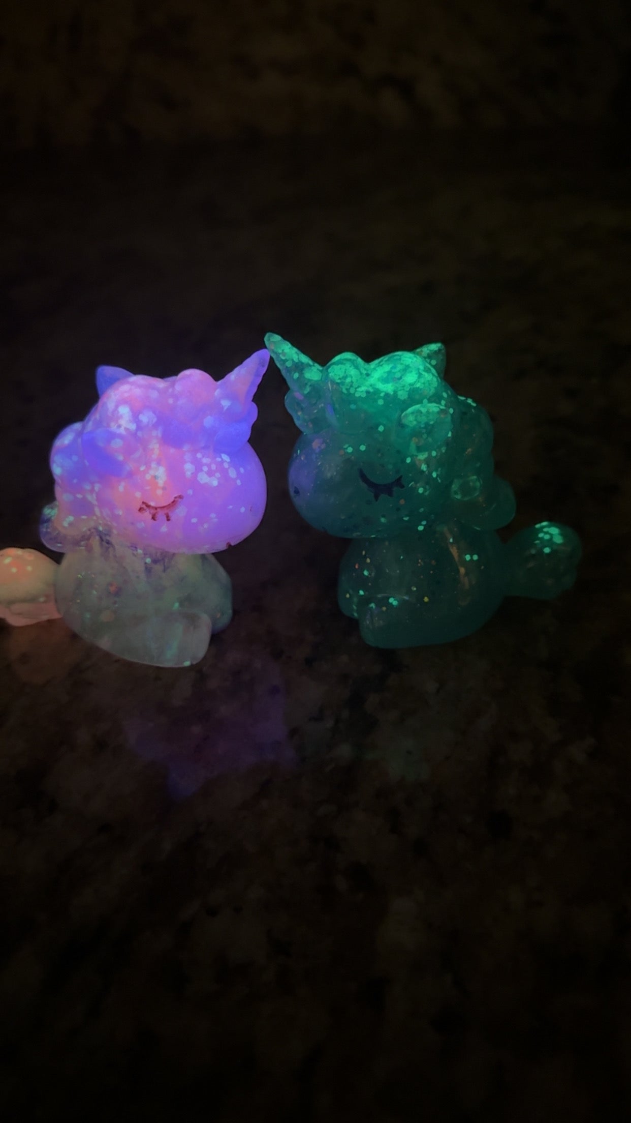 Glowing unicorn babies