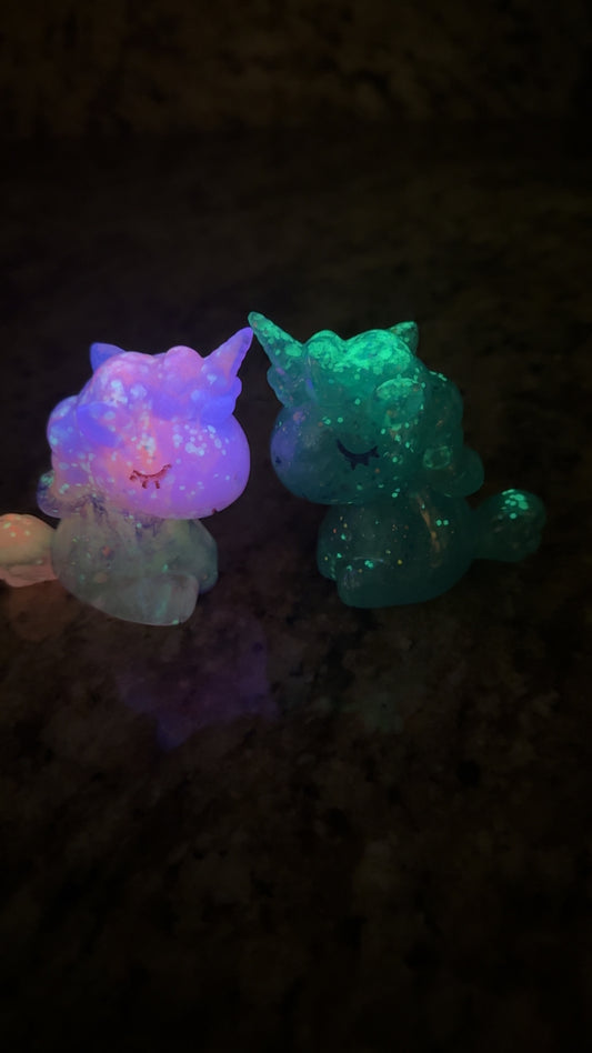 Glowing unicorn babies