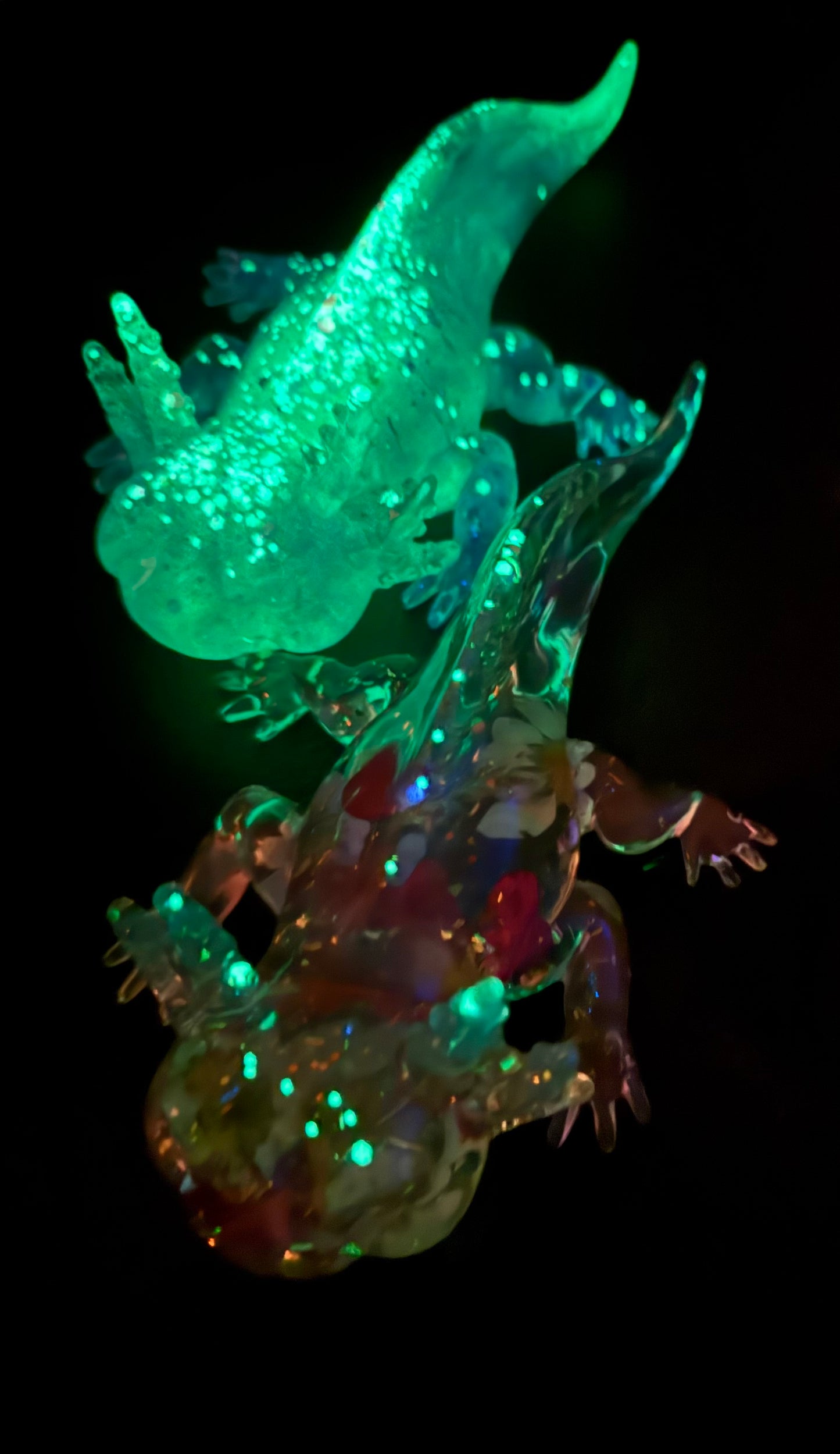 Kustom glowing axolotl