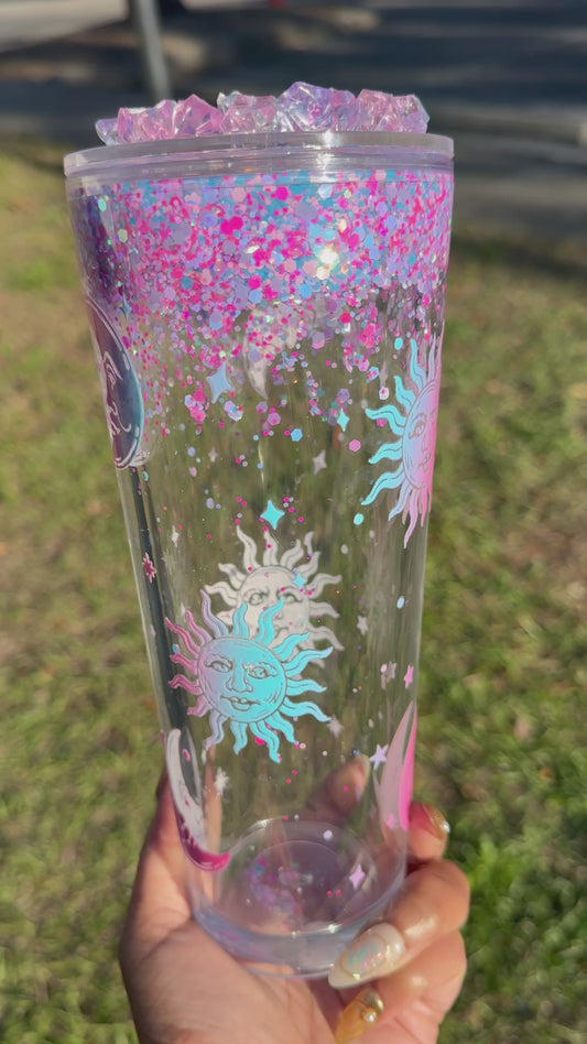“Waterfall flow” tumbler
